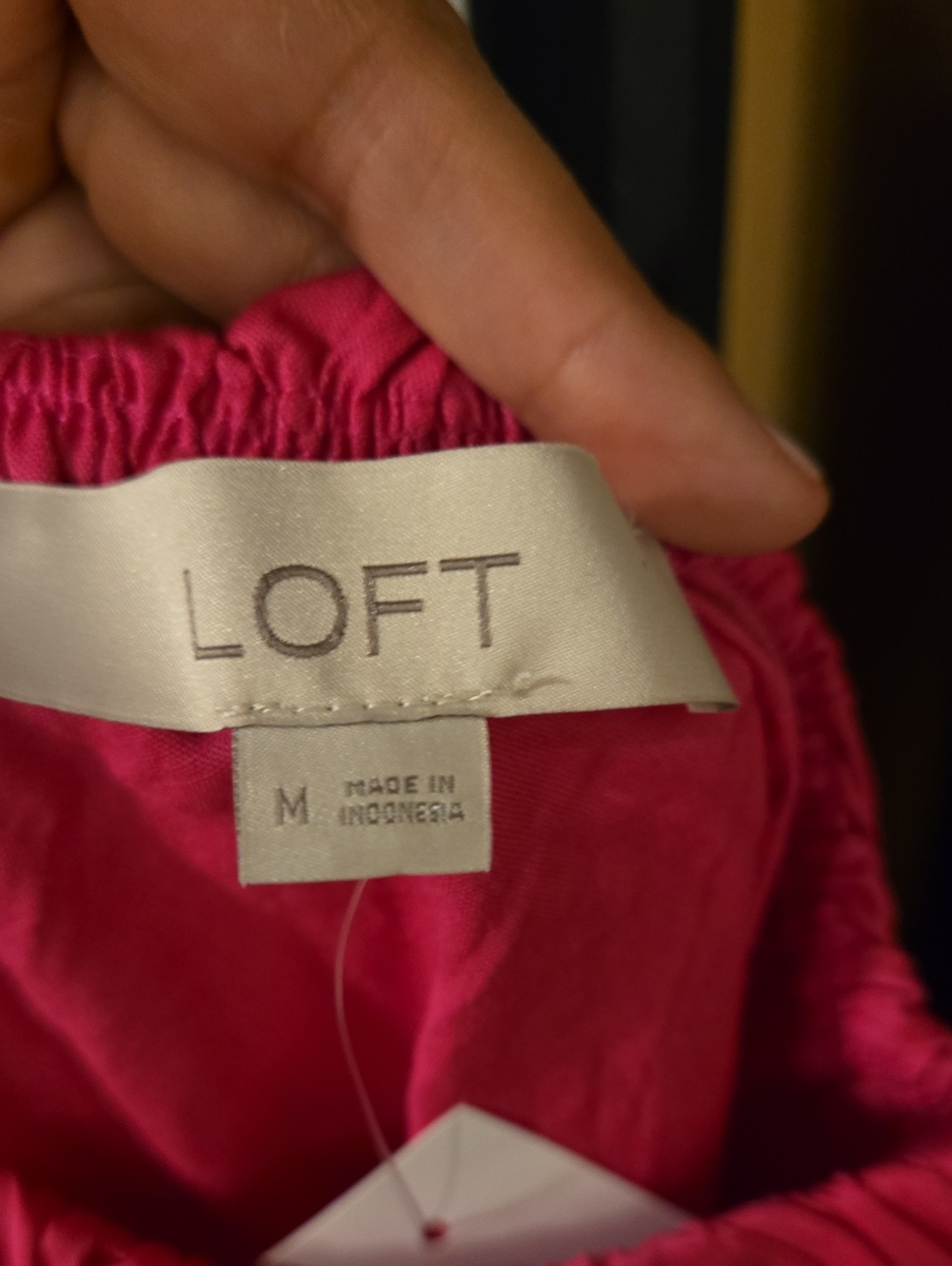 LOFT One-Shoulder Ruffle Camisole - Hot Pink - Picture 3 of 4